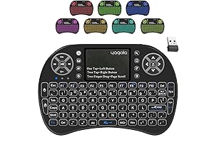 Sidiwen 2.4GHz Backlit Mini Wireless Keyboard with Touchpad for Android TV Box,...