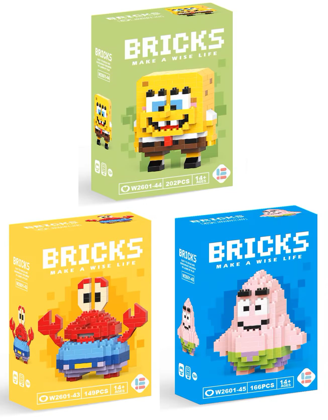 Micro Mini Building Blocks Anime Character Set (500+ Pieces), Ages +14, Toys Gifts for Ki…