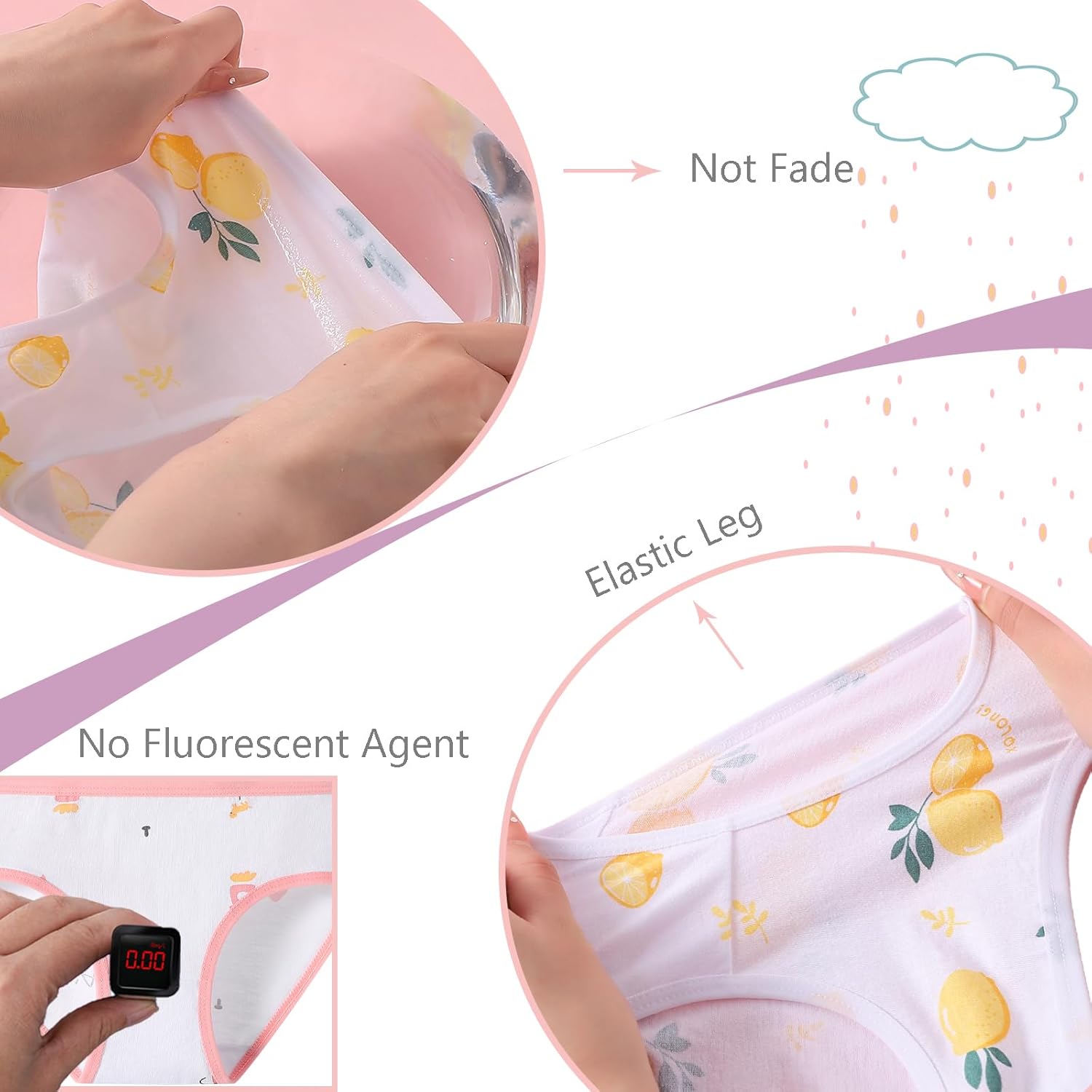 Toddler Girls' Cotton Panties Baby Soft Assorted Briefs Underwear Random 12pcs - Image 5