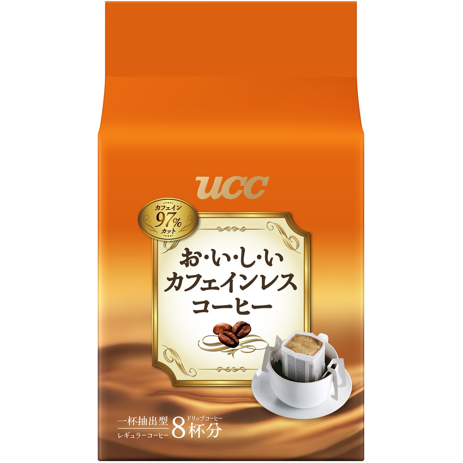 Amazon.co.jp: UCC おいしいカフェインレスコーヒー ドリップ 8袋入