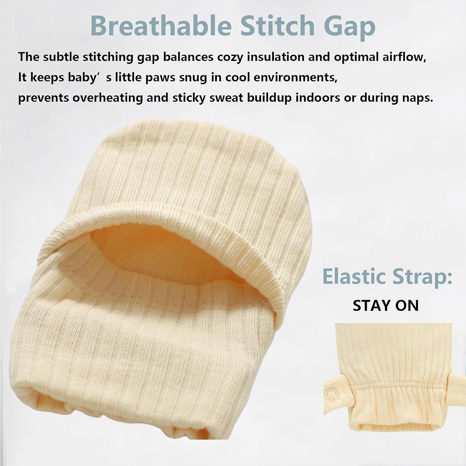 Baby Newborn No Scratch Mittens Stay On Cotton Gloves 0-12 Months