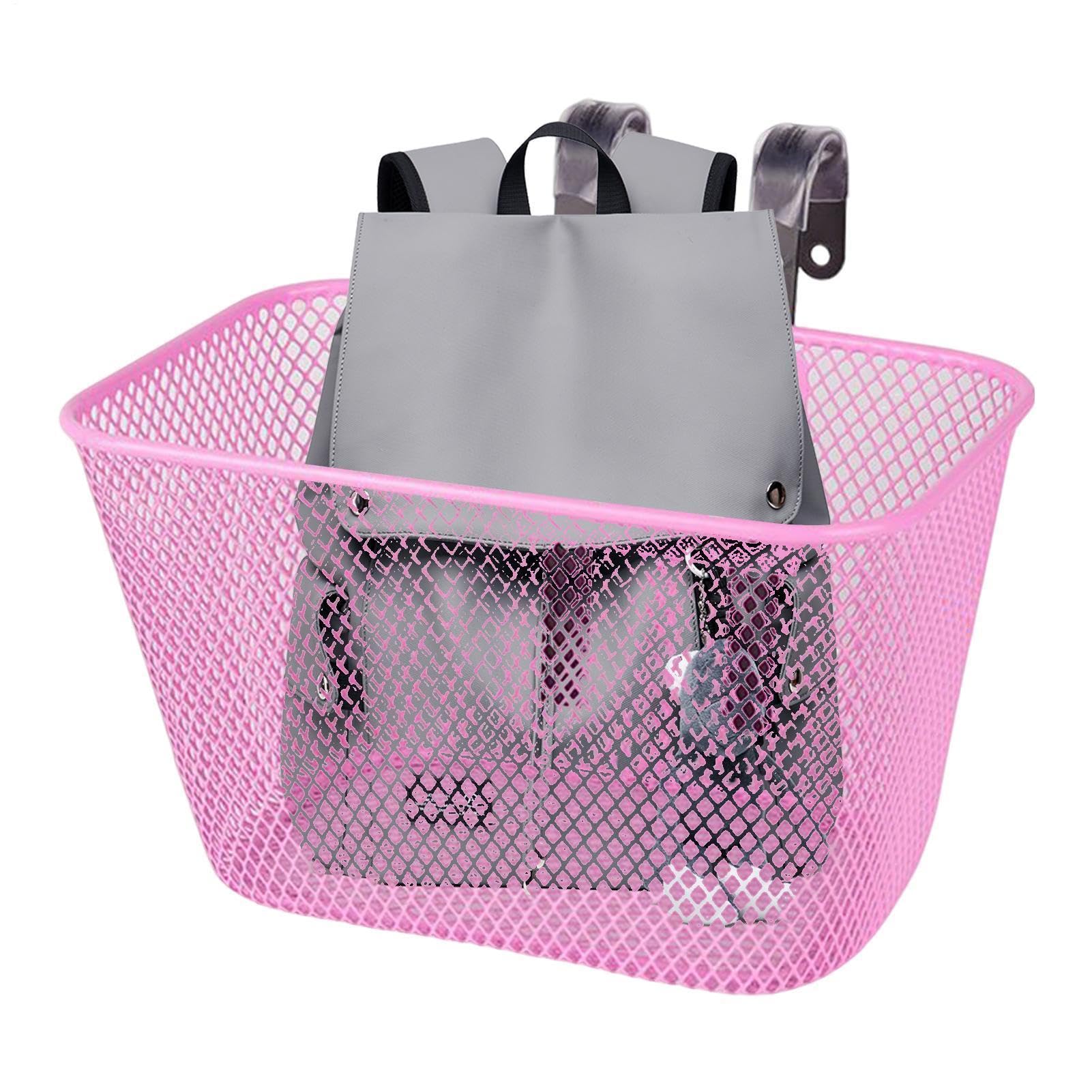 Bike Basket for Kids Metal Detachable Children Bike Cargo Carrier