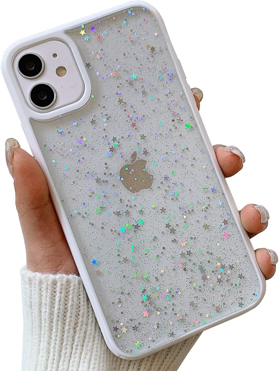 Buy Kerzzil Cute Slim Compatible With Iphone 11 Case Elegant Clear Sparkle Bling Glitter Stars Design For Women Girls Teens Soft Tpu Anti Scratch Protective Durable Cases Cover For Iphone 11 White Online