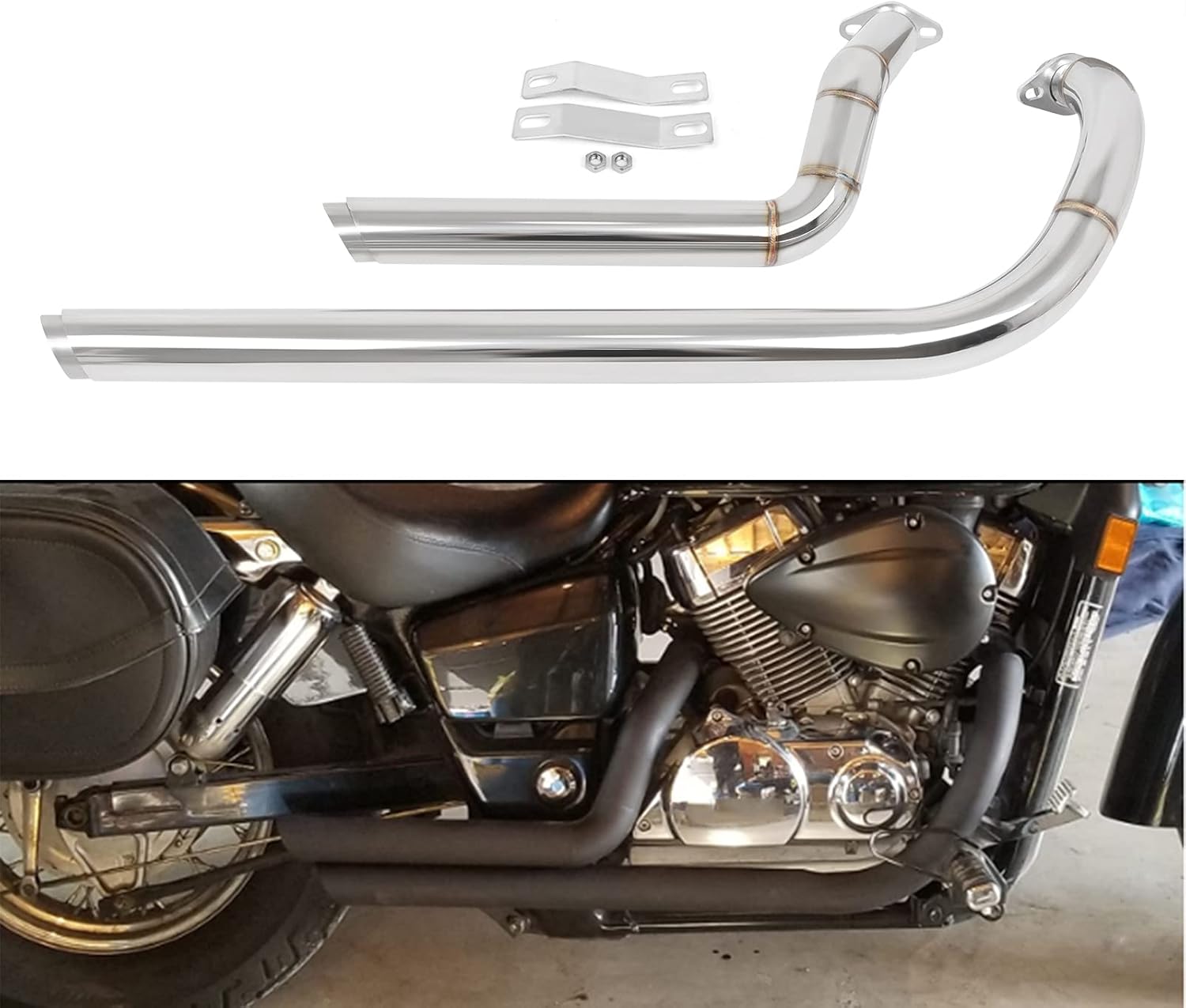 COPART Shortshots Staggered Exhaust Pipe Kit Silencer Mufflers For