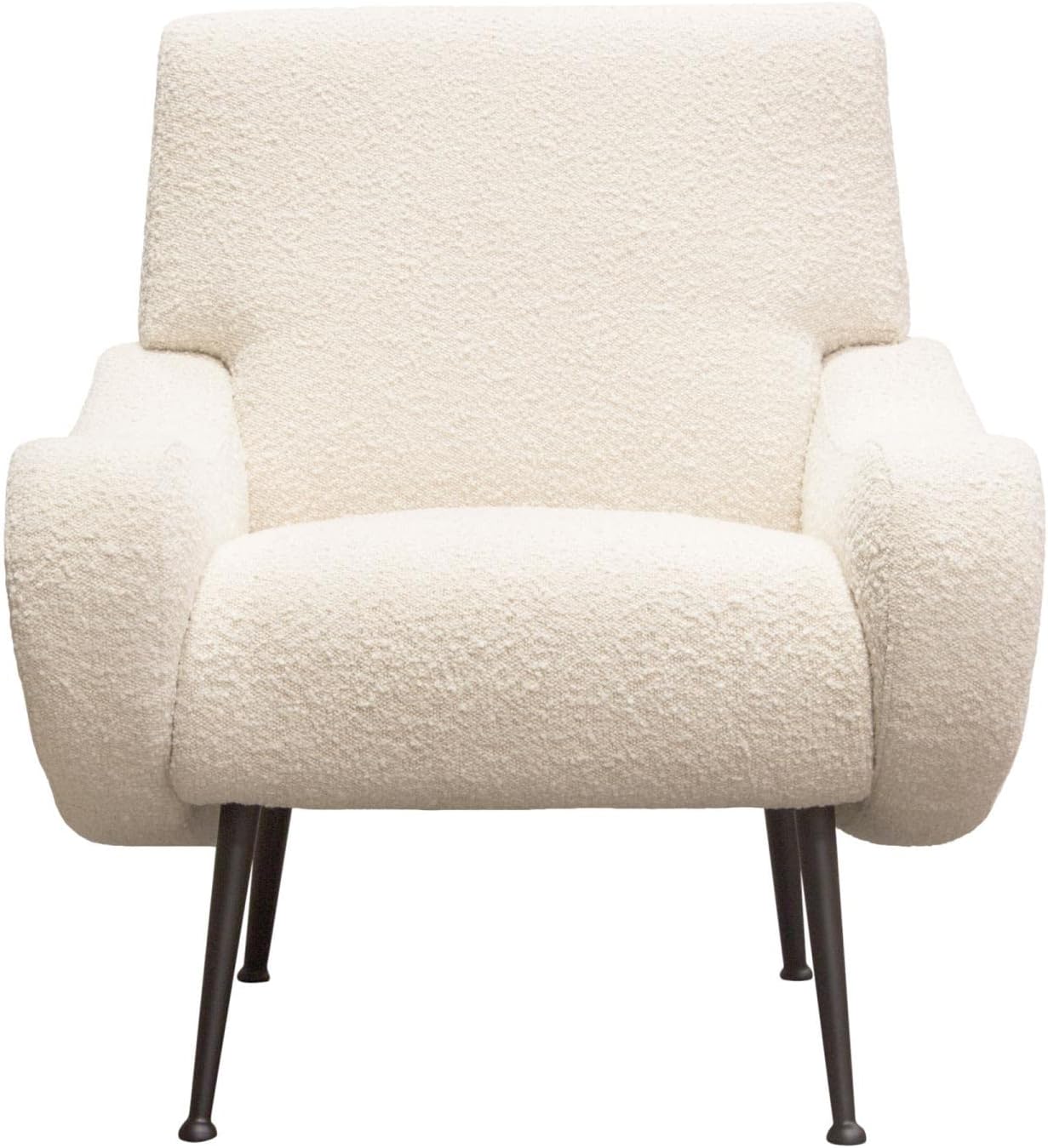 Diamond Sofa Cameron Accent Chair in Bone Boucle Textured Fabric CAMERONCHBO