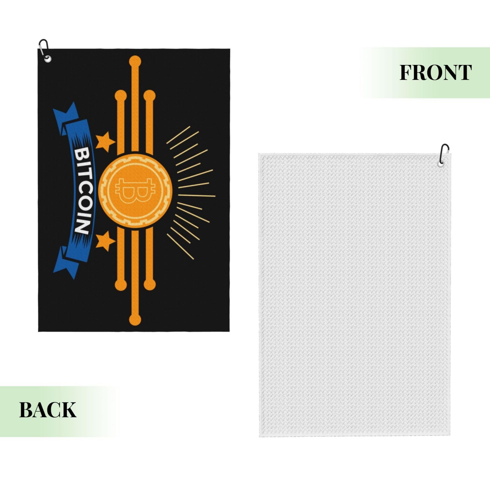 Amazon.com: SIYTUAU Bitcoin Crypto Golf Towel 16 x 24 Inch Golf Towels for  Golf Bags with Carabiner Clip Polyester Golf Towel Golf Accessories for Men  Women : Sports & Outdoors