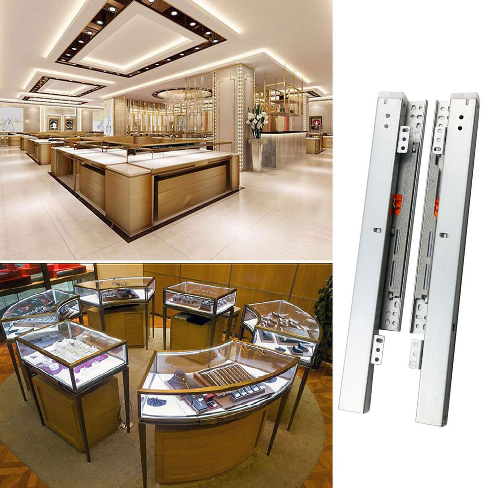 Amazon｜ソフトクローズドロワースライドフルエクステンテス