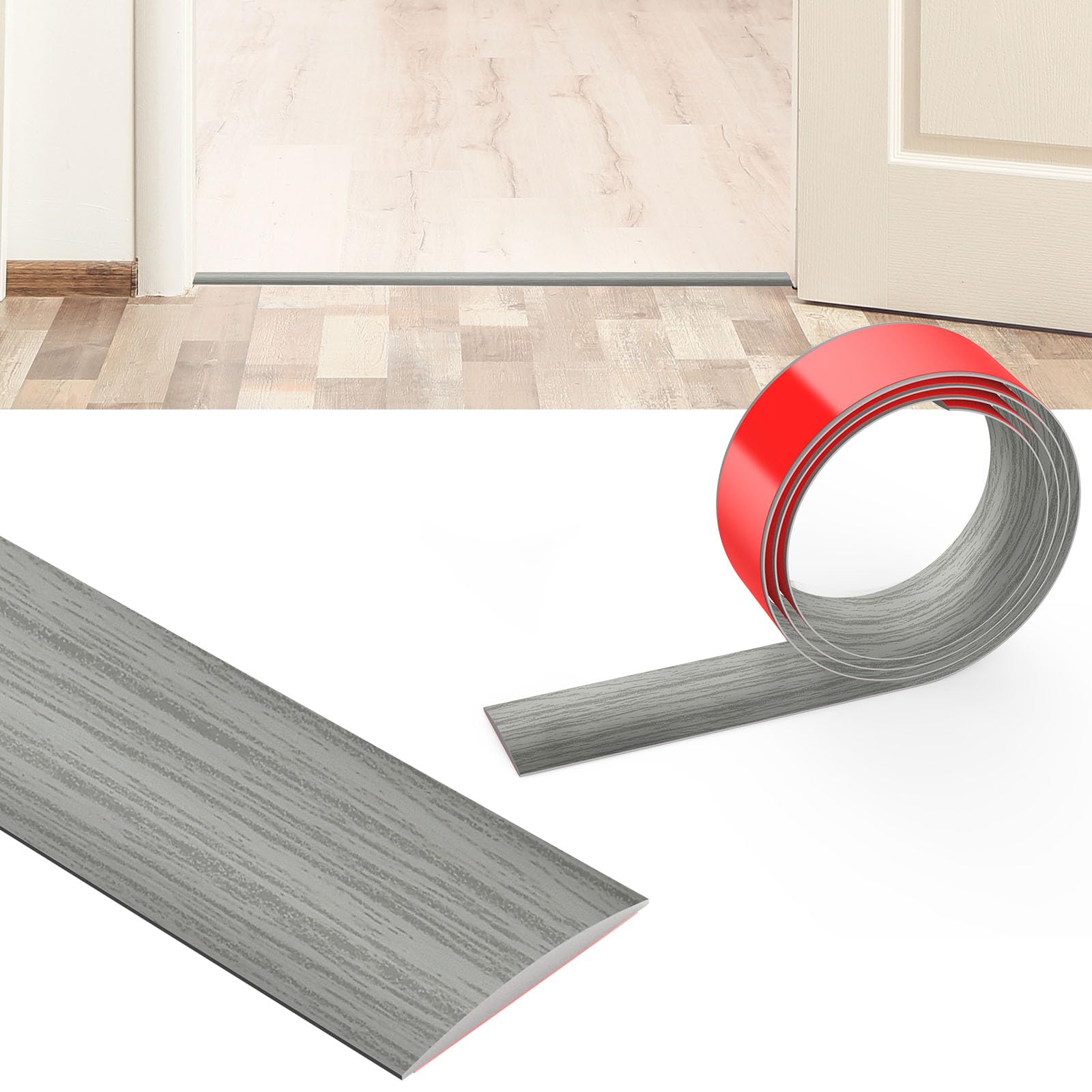Flintronic 1.2M Laminate Flooring Threshold Transition Strip, 5CM PVC ...