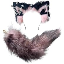 Cat Wolf Fox Ears & Tail Set, Cosplay Clips Headband