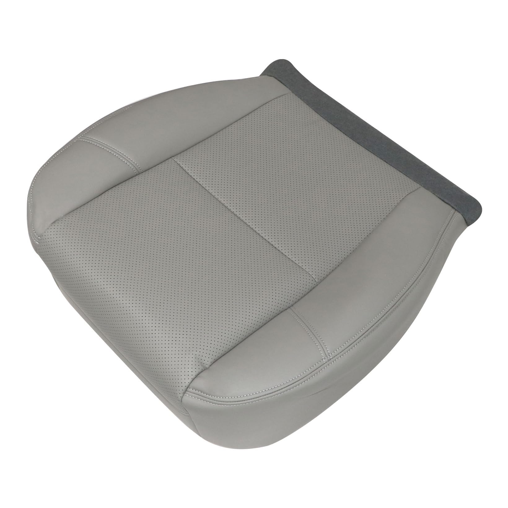 Photo 1 of NLQR Gray #836 833 Driver or Passenger Bottom Perforated Leather Seat Cover Compatible with Cadillac Escalade 2009 2010 2011 2012 2013 2014 Compatible with Chevy Suburban Tahoe Yukon Sierra 2007-2014