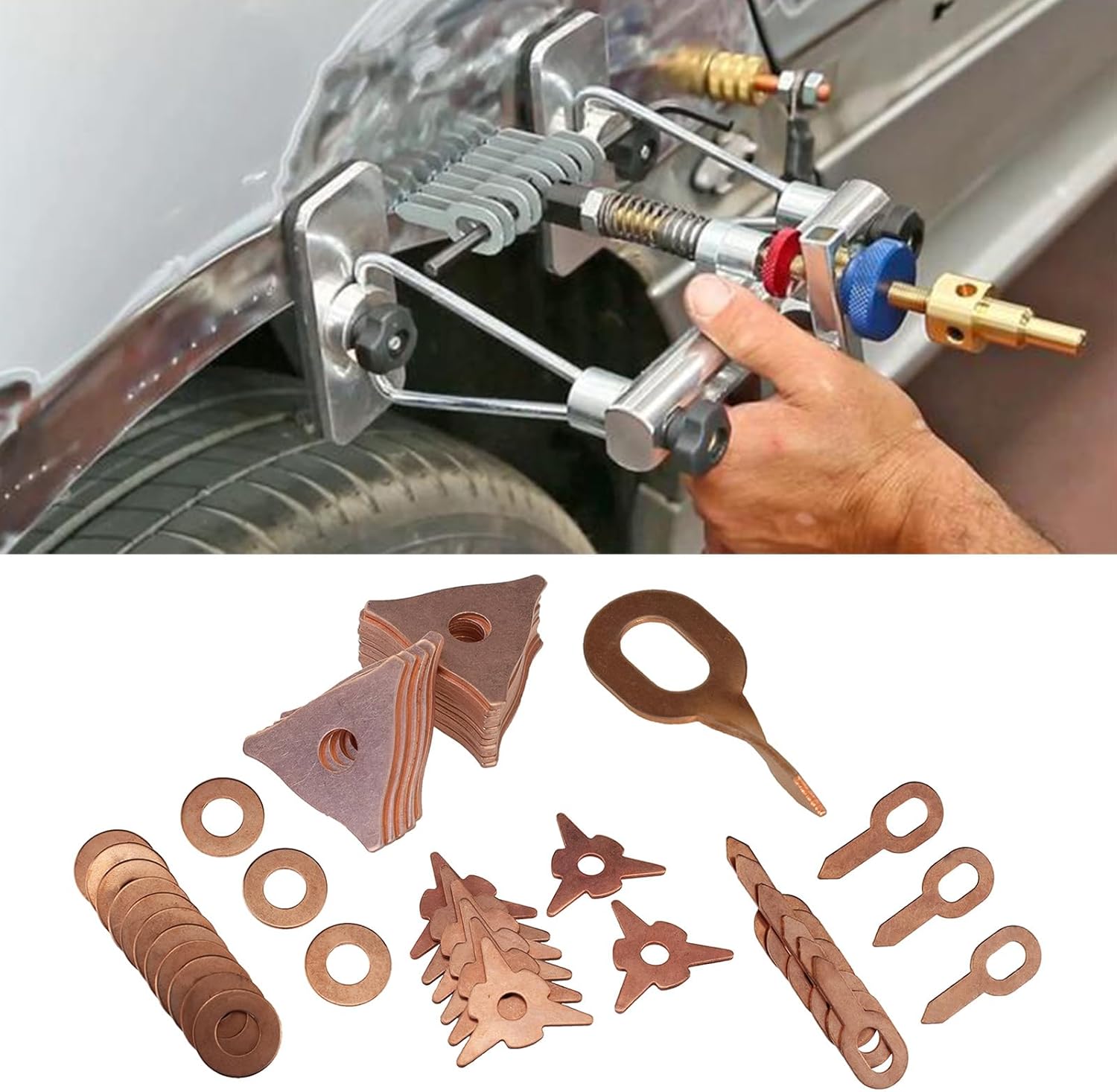 Car Dents Pulling Straight Washer Spots Welding Shims Consumables Sheet for Automotive Bodywork Easy to Use Repair Disks
