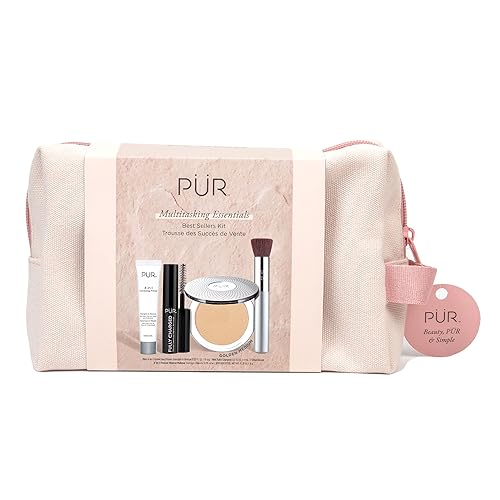 Miniatura 2 de PÜR Beauty Multitasking Essentials - Kit más vendido, kit de lujo de aspecto diario, acondiciona e hidrata la piel, libre de crueldad, rubor mediano