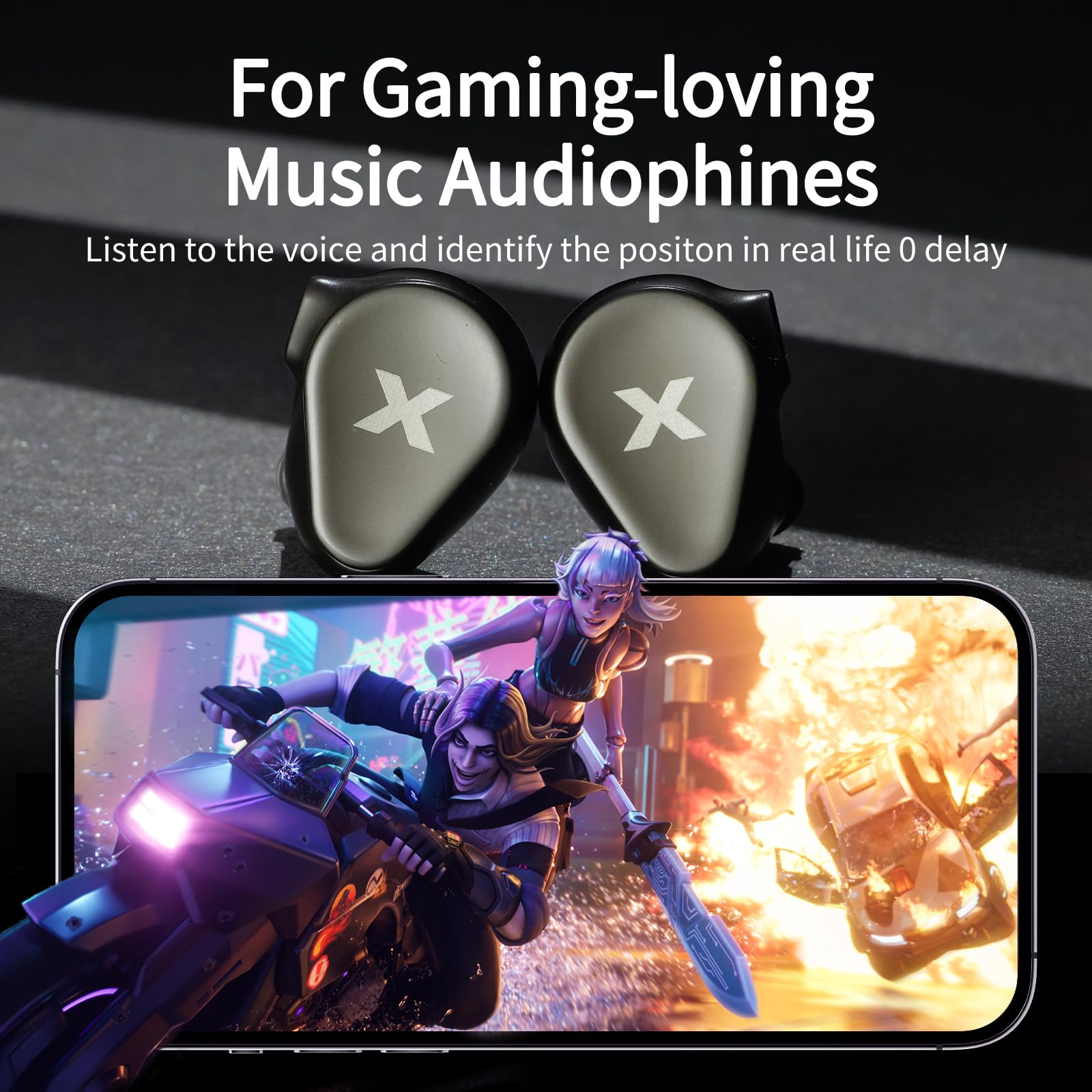 DUNU Titan X IEMs Gaming-Ohrhörer, 10-mm-Dynamiktreiber-In-Ear-Monitor, kabelgebundene HiFi-IEM-Kopfhörer mit OCC-versilberten Kabeln, IEMs mit Gehäuse aus einer Legierung für Bühnenauftritte(3.5mm)