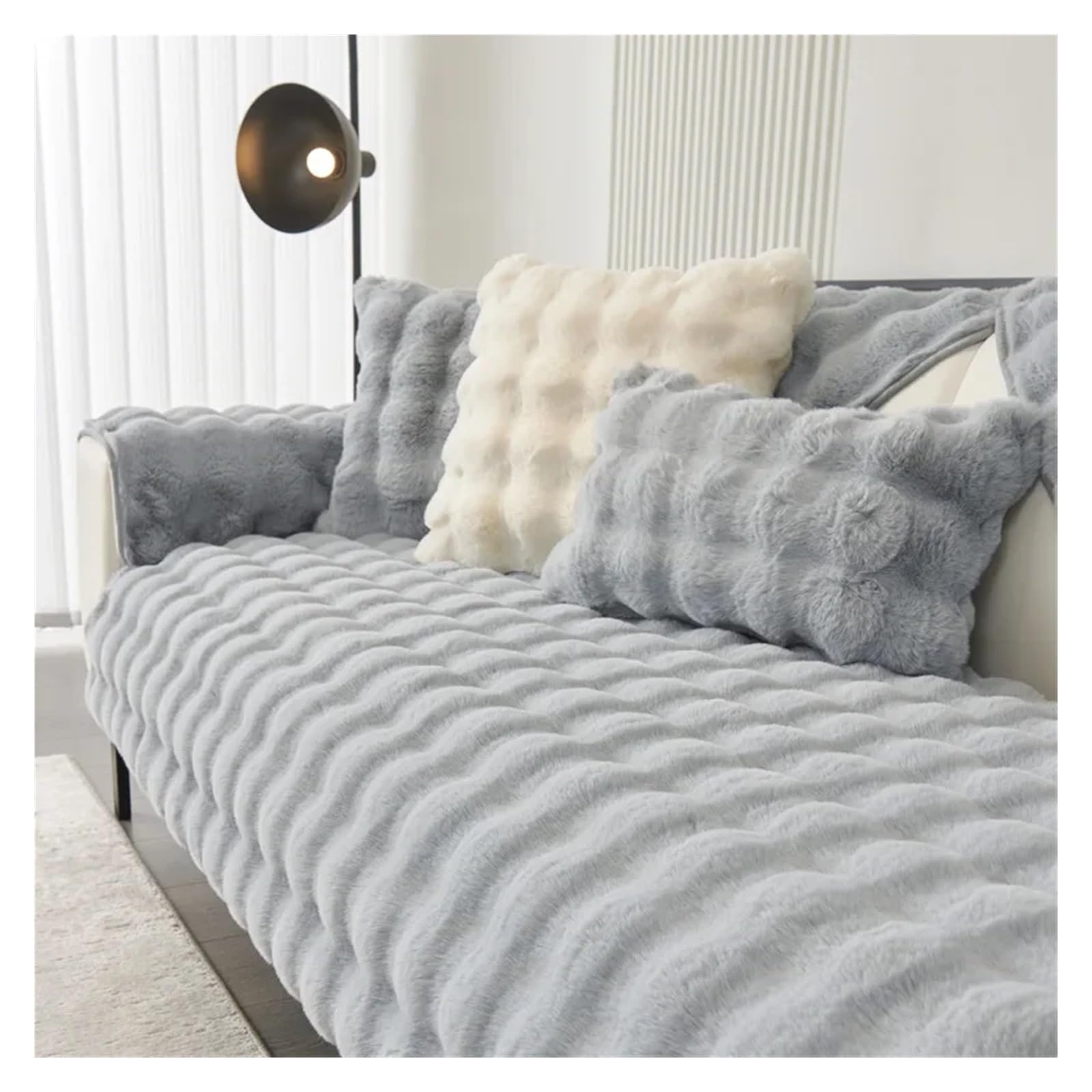 Housses chaudes en flanelle pour un salon cocooning et chaleureux en hiver