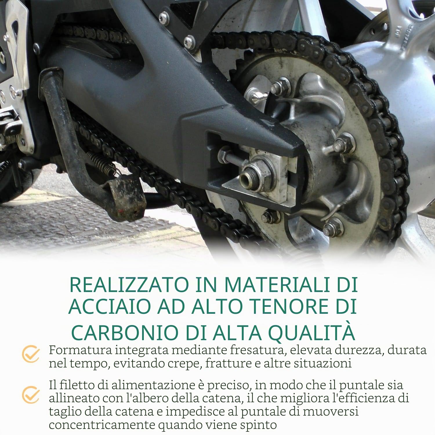 13 pezzi Smagliacatena Moto Bici, Separazione Della Catena della Moto, Moto Catena Riparazione Strumento, Smontacatena Moto, Strumento per Tagliare Catena per Moto, Kit Catena Moto