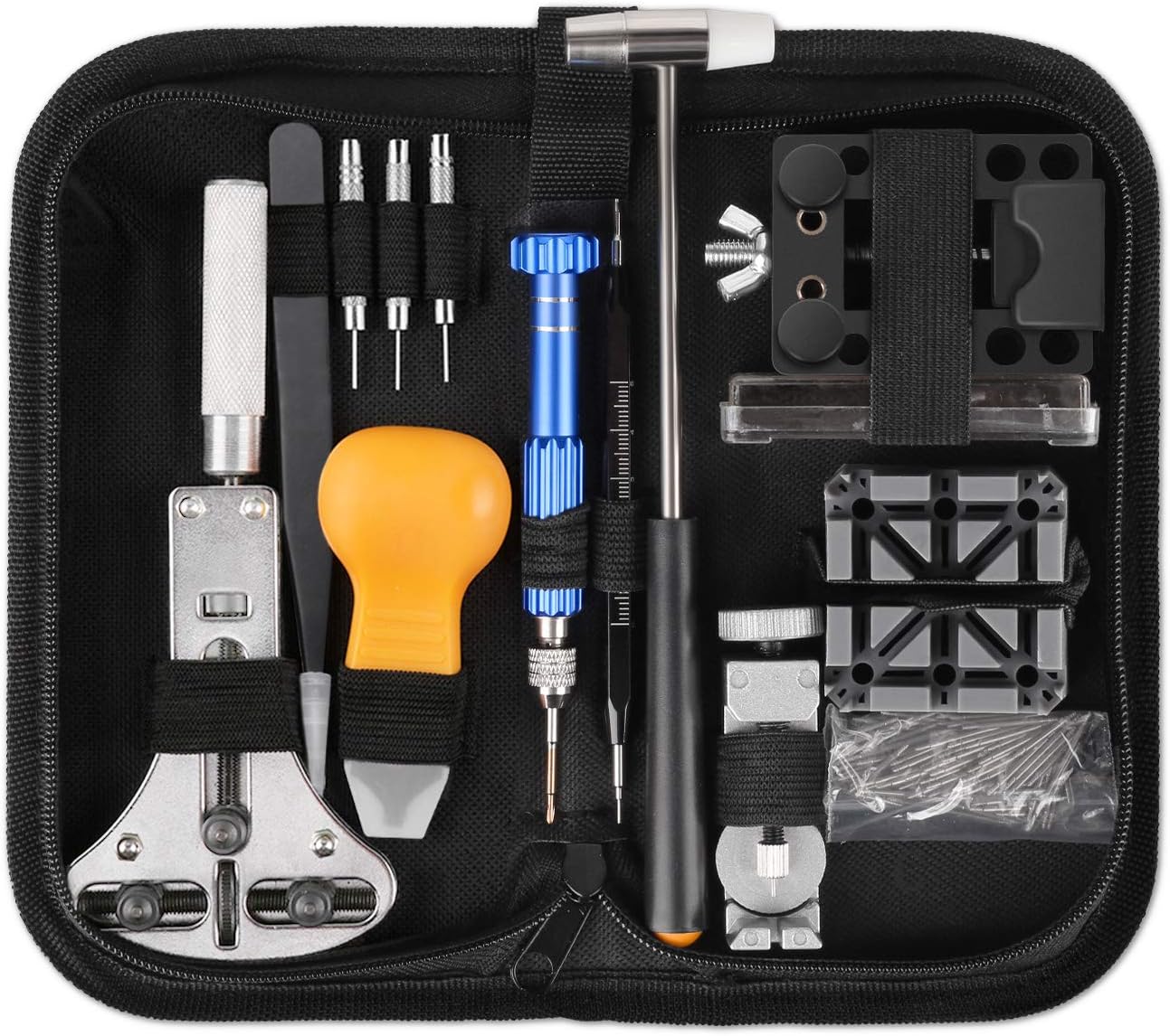 YISSVIC Watch Repair Kit 183 PCS Watch Repair Tools Watch Battery Replacement Tool Kit Spring Bar Tool Watch Band Link Pin Tool Set with Carrying Case : Clothing, Shoes & Jewelry