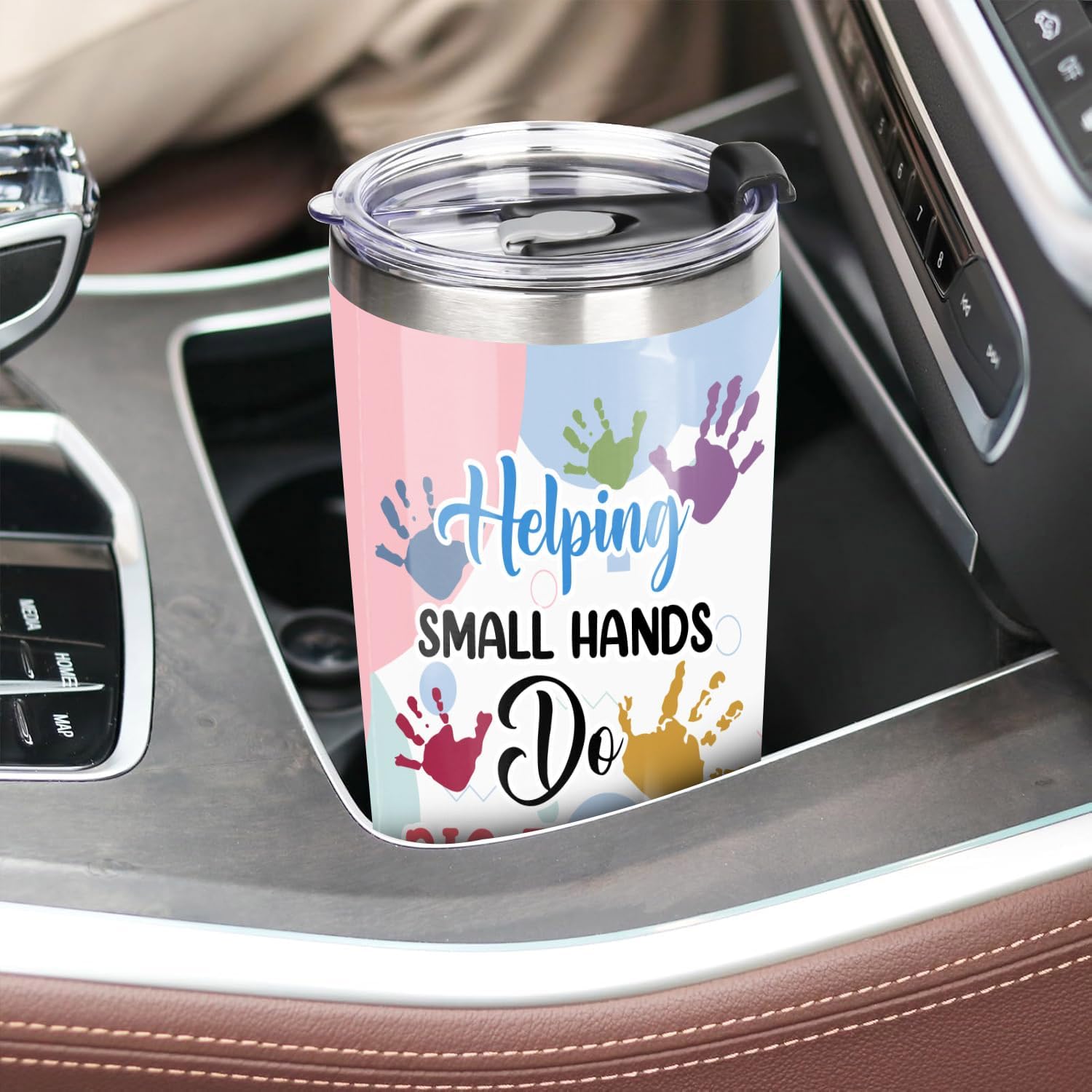 Occupational Therapist Tumbler Stainless Steel 20oz, Work Of Heart Help Small Hands OT Gift For Birthday Christmas, OT Gift For Women Men Staff Boss, World Occupational Therapy Day Tumbler Wrap - Image 4