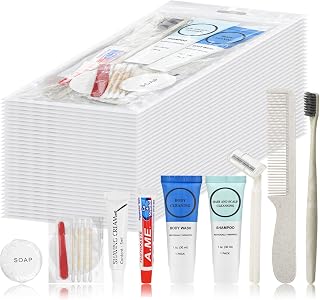 RSQAZQ 20-Pack Disposable Travel Toiletry Kits - Bulk Hygiene Care Packages for Homeless, Charity, Camping, Hotels, Men & Women