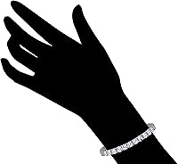 Vista 3 de Tienda Collection Sterling Silver Tennis Bracelet set with Round Cut Infinite Elements Cubic Zirconia