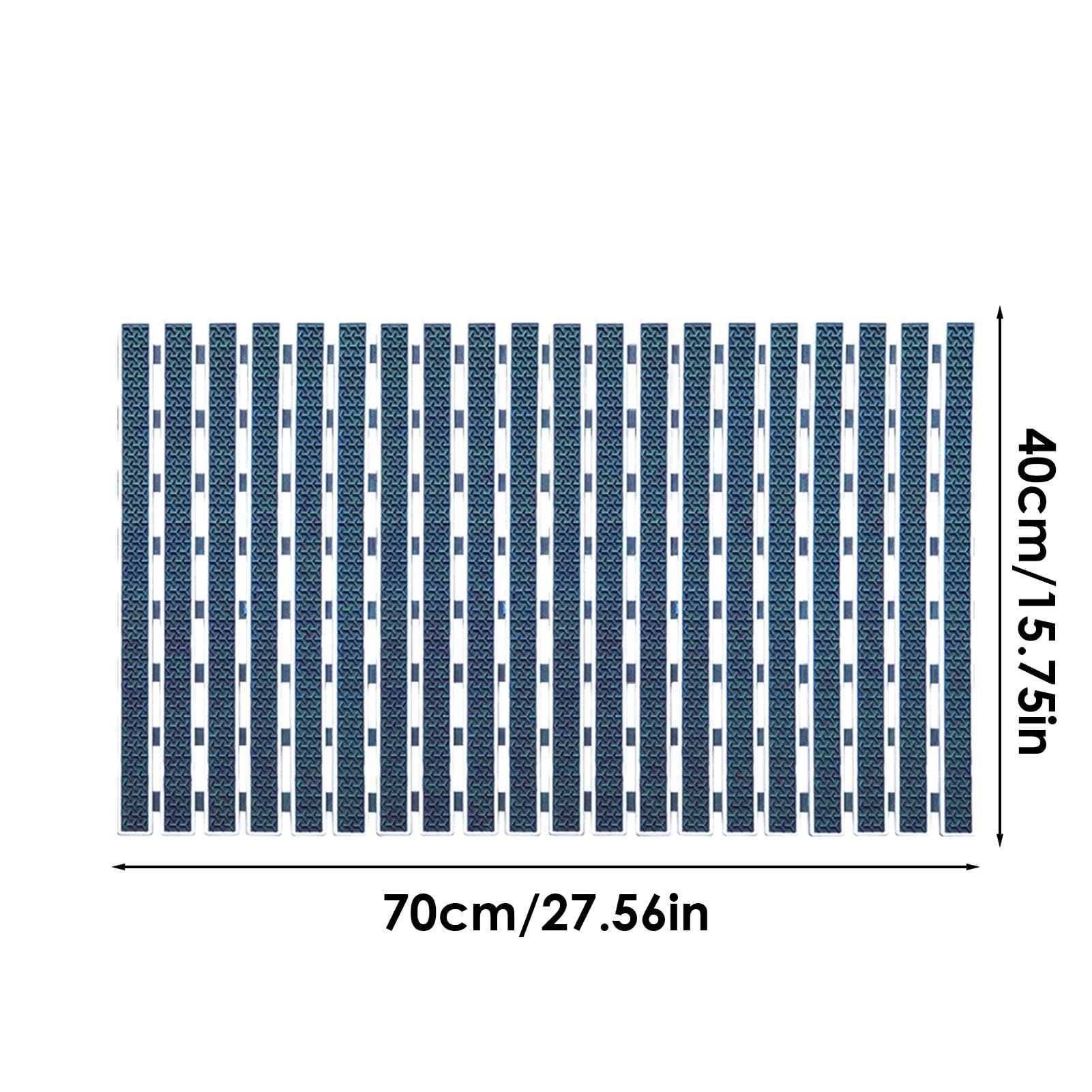Tapis de salle de bain rayé | Tapis de sol antidérapant | Excellent tapis | de drainage avec ventouse, tapis en caoutchouc à rayures en forme de Y pour baignoire et salle de bain