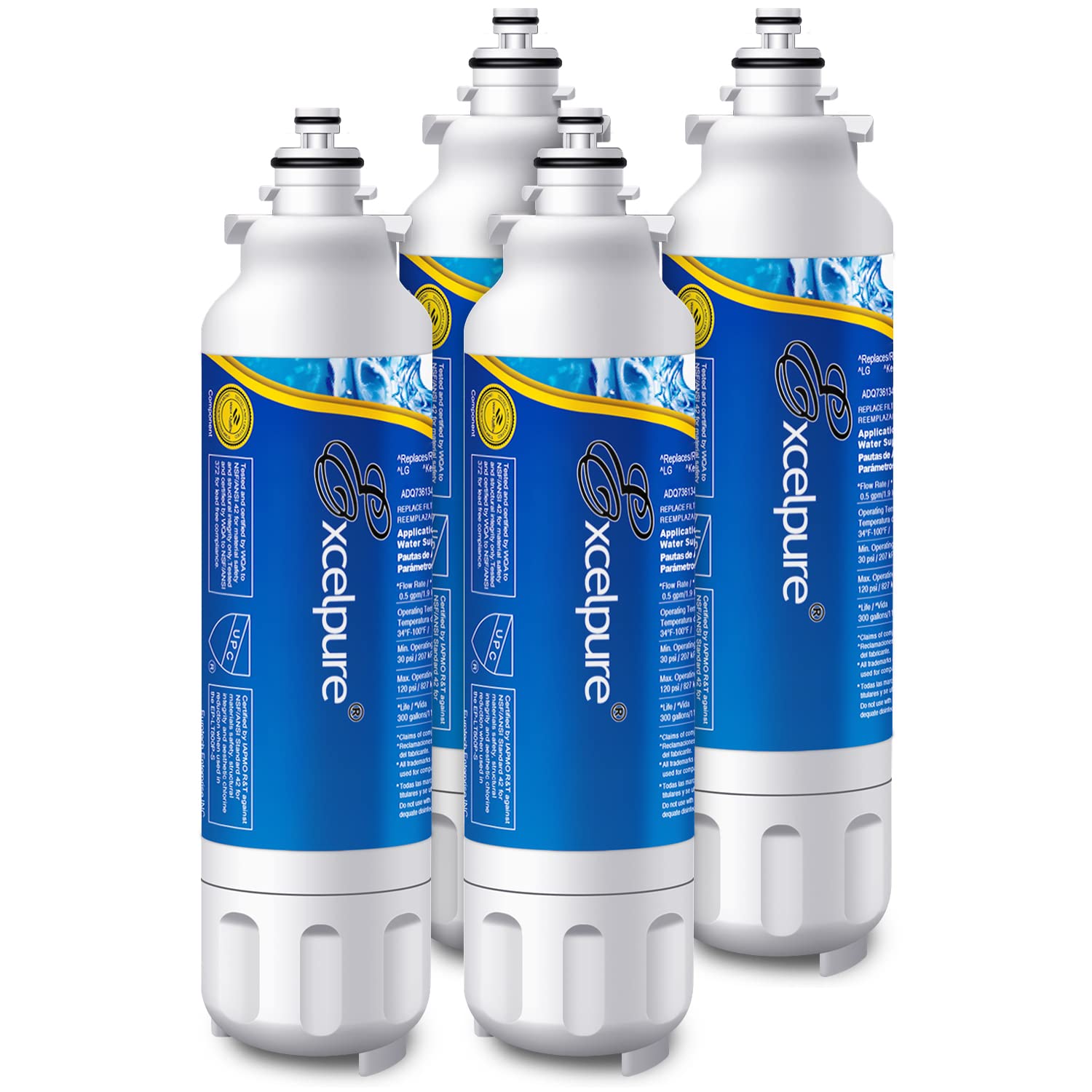 EXCELPURE ADQ73613401 Replacement for LG LT800P, ADQ73613402, ADQ736134, ADQ73613408, Kenmore 9490,46-9490, LMXS30776s, LSXS26326S, LSXS26366S, LSXS26366D, LMXC23746S, LMXC23746D, RWF3500A, 4PACK