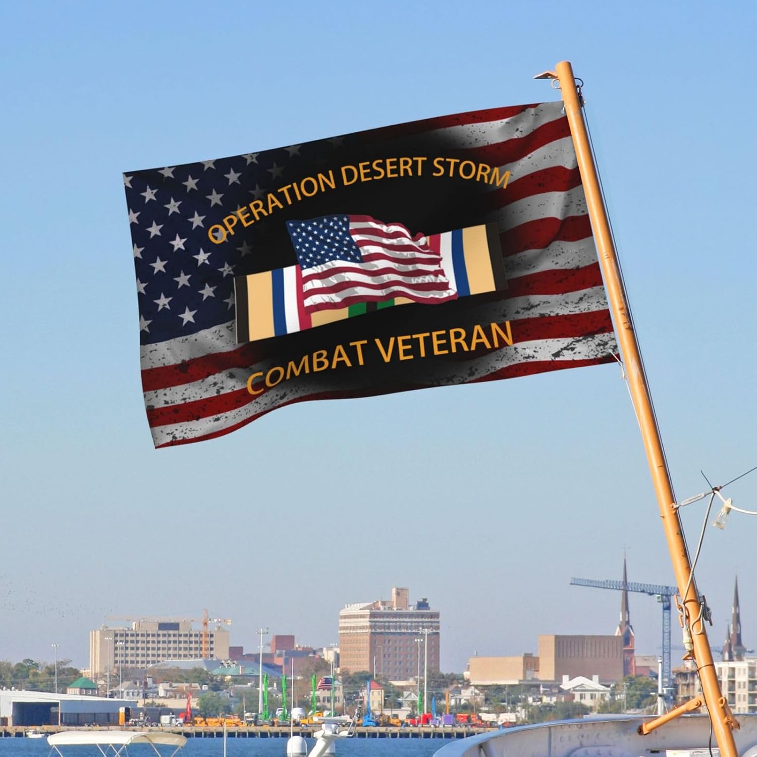 Operation Desert Storm Combat Veteran Heavy Duty 3x5 FT Double Sided 3 Ply Flag, UV & Fade Resistant with Brass Grommets