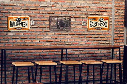 Miniatura 4 de AOYEGO Letrero de lata de oso de Wild Things con texto en inglés Bear in The Forest Welcome Here Please Wipe Your Paws (Welcome Here Please Wipe