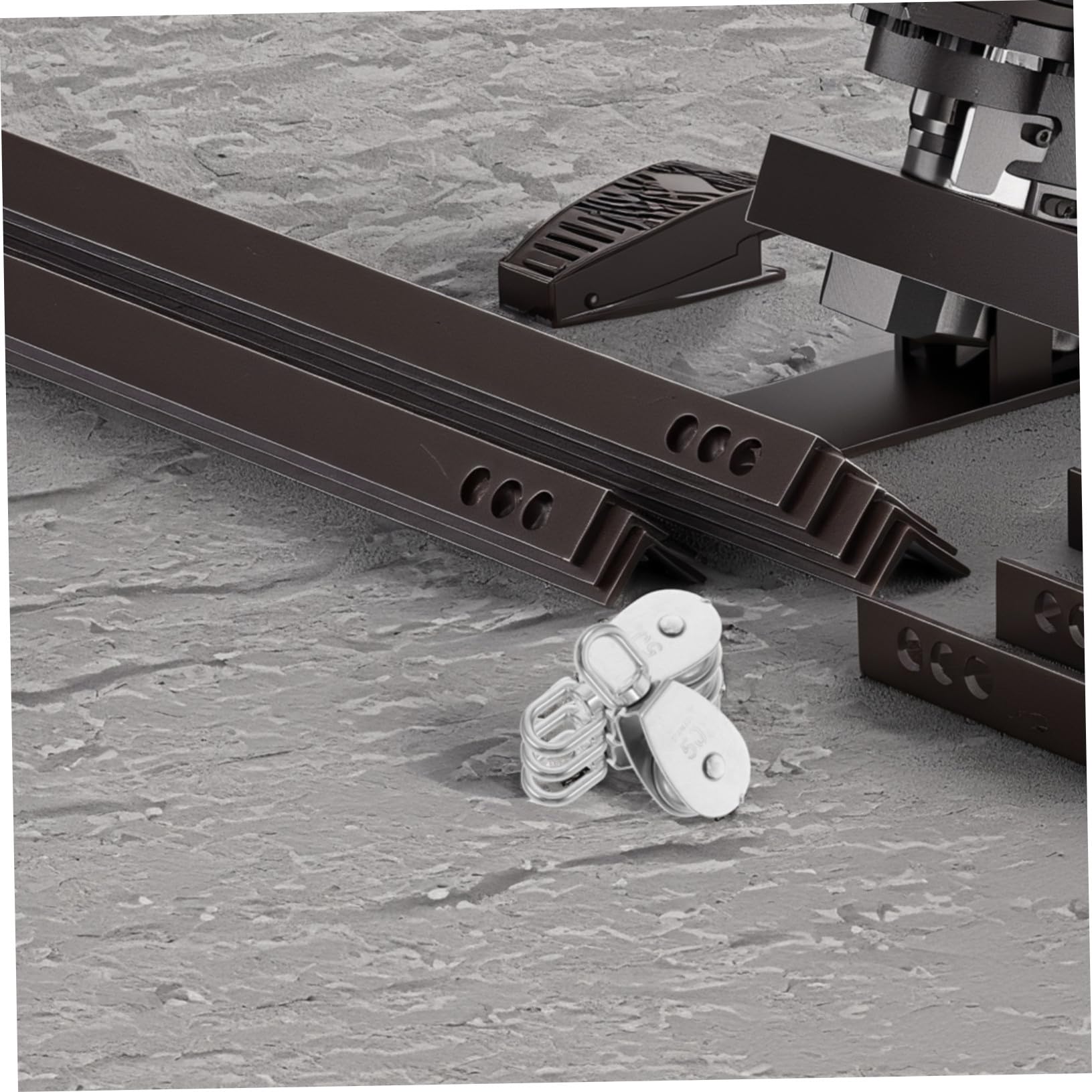 4 Stück Edelstahl Einzelrollenblock Robuste Drahtseilrolle mit Flexibler Rotation für Bauwesen Schifffahrt und Industrie