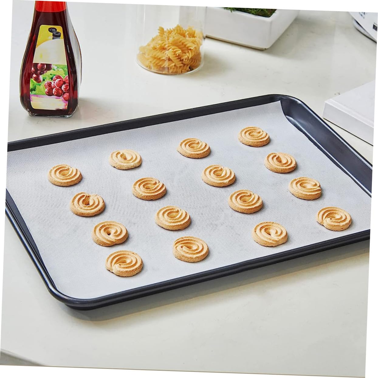 Silikon Backmattenrolle 1 Rolle Weiß für Ofen und Backen