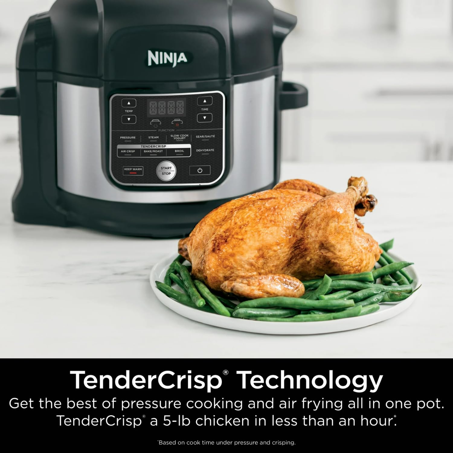 Ninja Foodi PRO 10 in 1 Pressure Cooker, 6.5-Quart, with Air Fry, Slow Cook, TenderCrisp Technology, Steam, Sous Vide, Dishwasher Safe