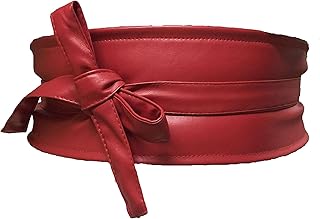 فاشن فاكتري حزام جلد صناعي ذهبي -نساء