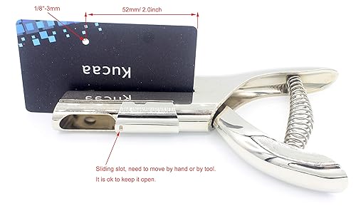 Miniatura 2 de Perforadora de un solo agujero de mano resistente de 2 pulgadas de alcance de 18 de pulgada y 0.118 in para tarjetas de identificación, tarjetas de