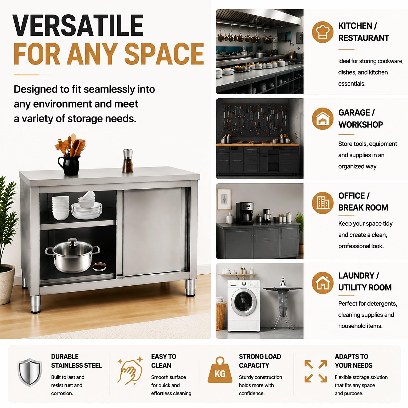 Edelstahl Schrank Outdoor Arbeitstisch 3 Stöckige Edelstahlschrank 100 x 50cm Outdoor Küche Edelstahl Arbeitstisch Freistehend Mehrzweckschrank Silber Edelstahltisch Arbeitsschrank