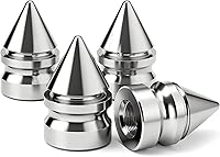 Vista 45 de 4 piezas de tapas de válvula de rueda con estilo de pico coloridas, válvula de rueda de aleación de aluminio, cubiertas universales de válvula