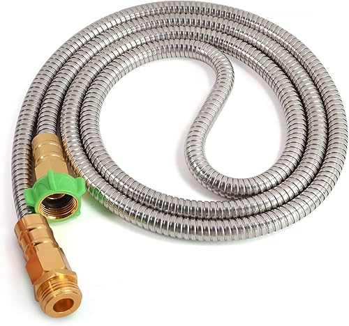 Manguera de jardín corta de metal de 6 pies, 8 pies, 12 pies, manguera de jardín flexible de acero inoxidable de 15 pies, 30 pies, 50 pies, manguera