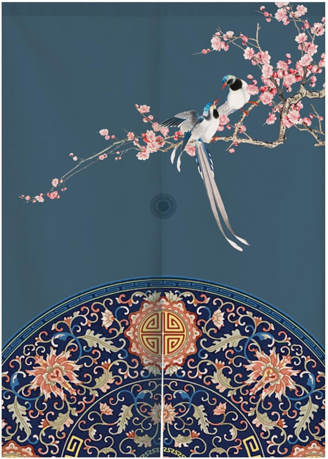 間仕切り 保温 ドア のれん ロング 目隠し カラー03 間仕切りカーテン 和風 厚手 冷気遮断 遮光 フローラル 防音 シンプル