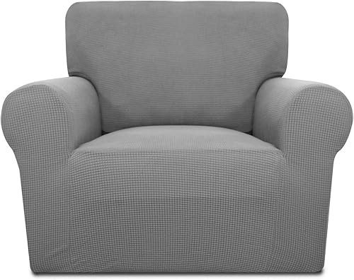 PureFit - Funda elástica para sofá, jacquard, elastano, antideslizante, suave, protector de muebles lavable con espuma antideslizante y parte