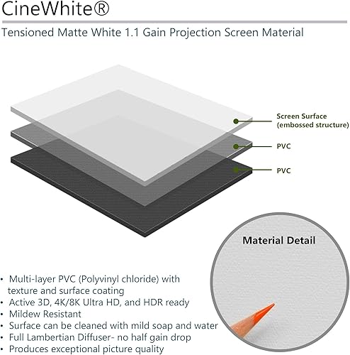 Miniatura 29 de Pantalla para proyector al aire libre con soporte 16:9, 8K 4K Ultra HD 3D, plegable y rápida YardMaster 2 Front Projection
