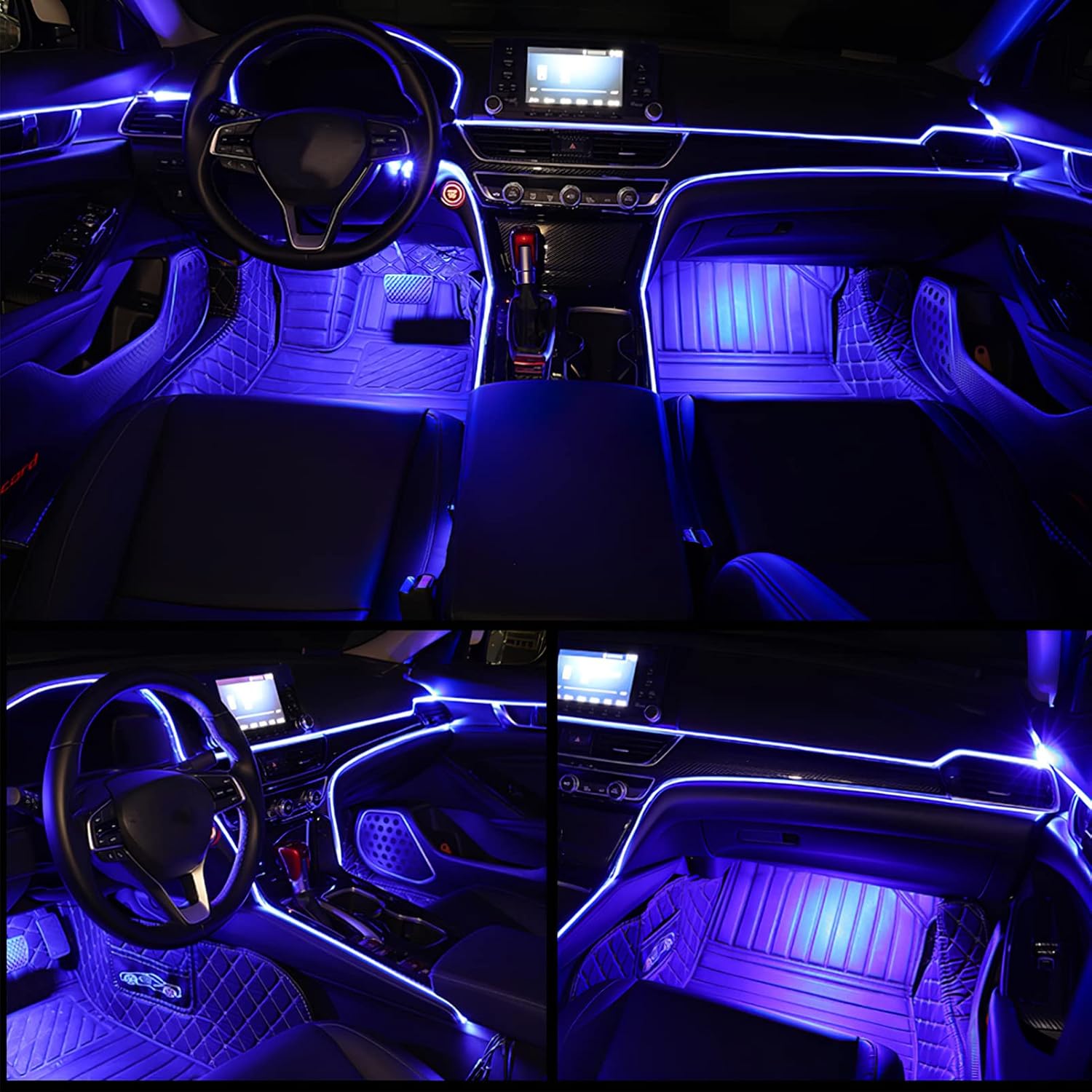PRETYZOOM Interior Car Light Flexible Trimmable Ambient Lighting USB Powered Rope Light for Car Interior Decor High Brightness Damage Installation Versatile Design
