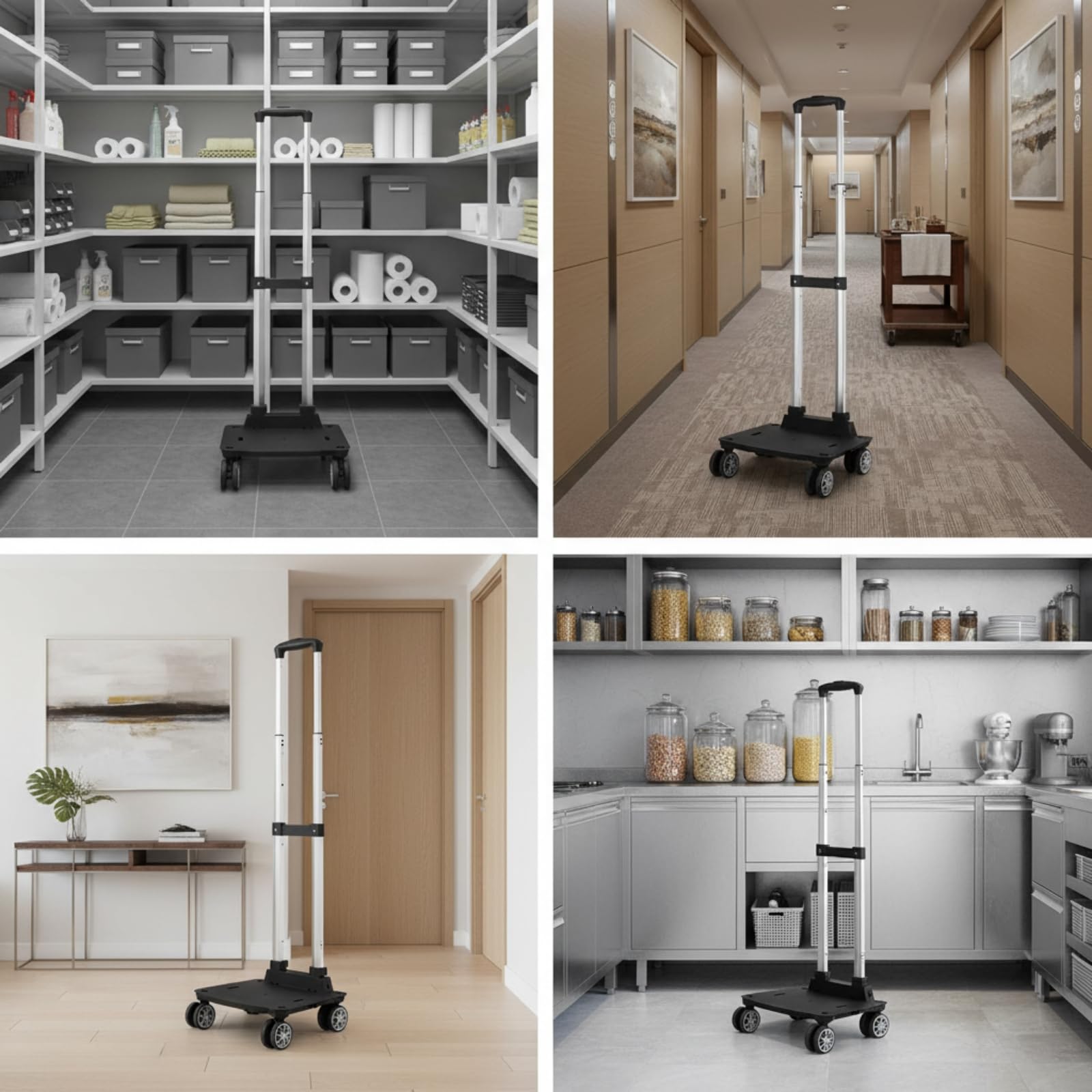 Carrello con 4 Ruote Metallico