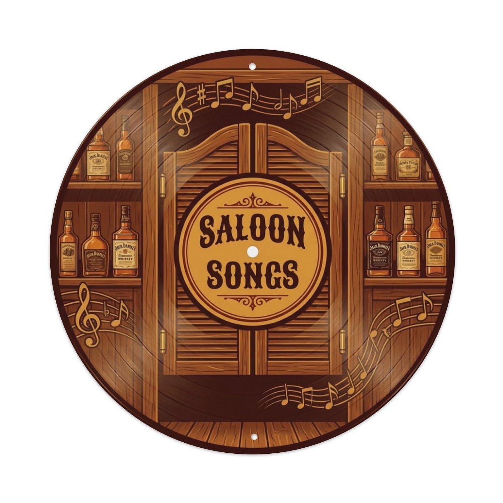 Country Sound System Saloon Songs Western Vinyl Records Metal Tin Sign