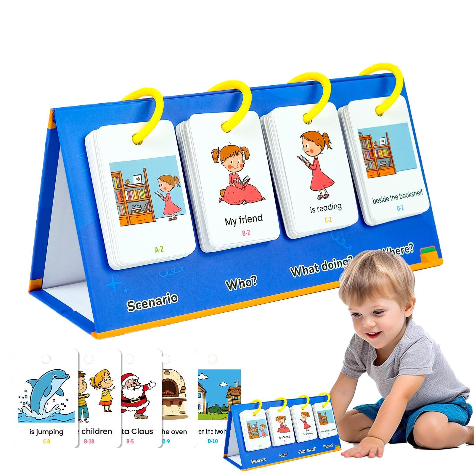 Phonics Flash Cards, 80x Letter Sound Game, Interactive English Learning Set, Early Childhood Reading Tool, for Classroom, Homeschool, Preschool, Speech, Toddler, Learning