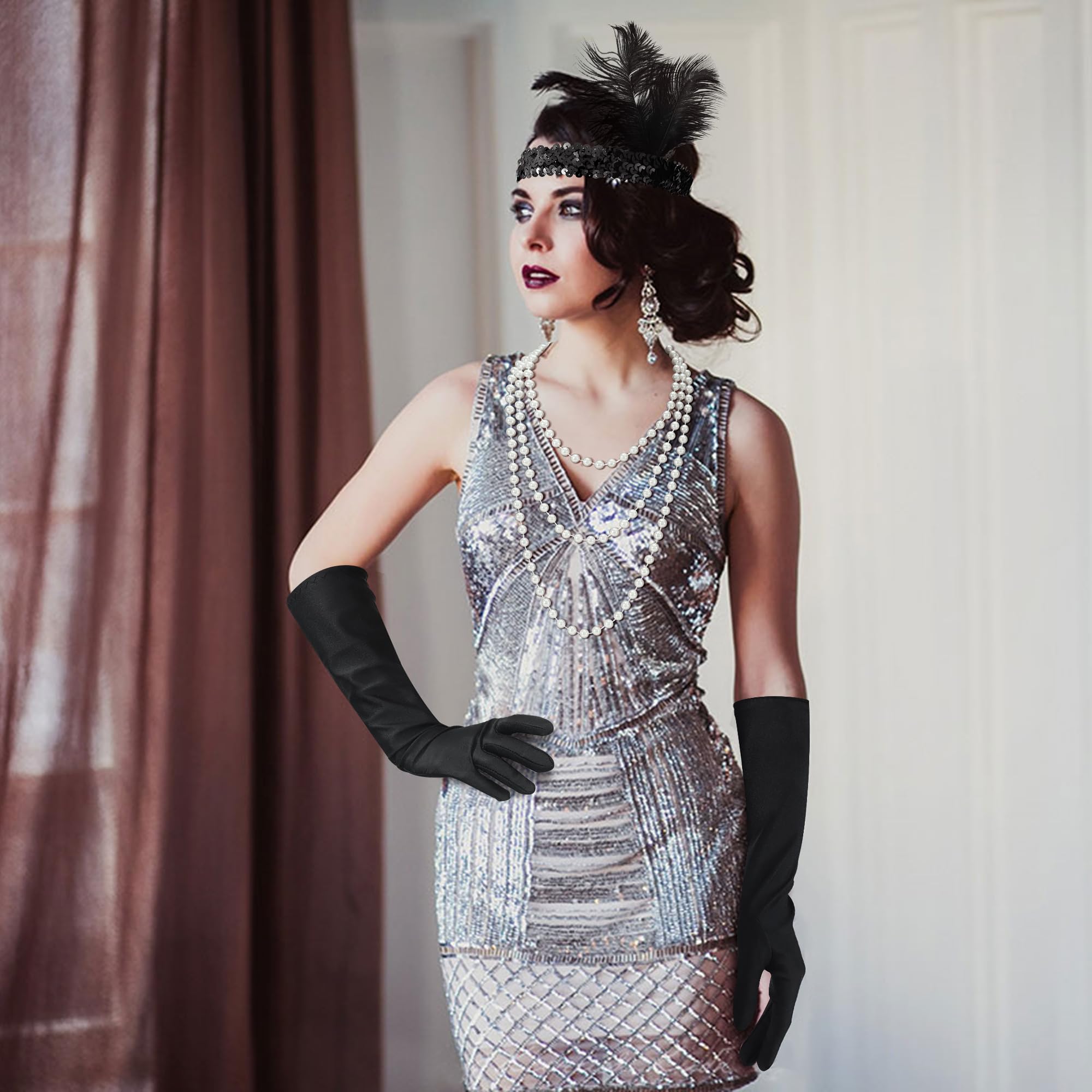 Miss Good 1920s Flapper Great Gatsby Accessories Set - Image 4