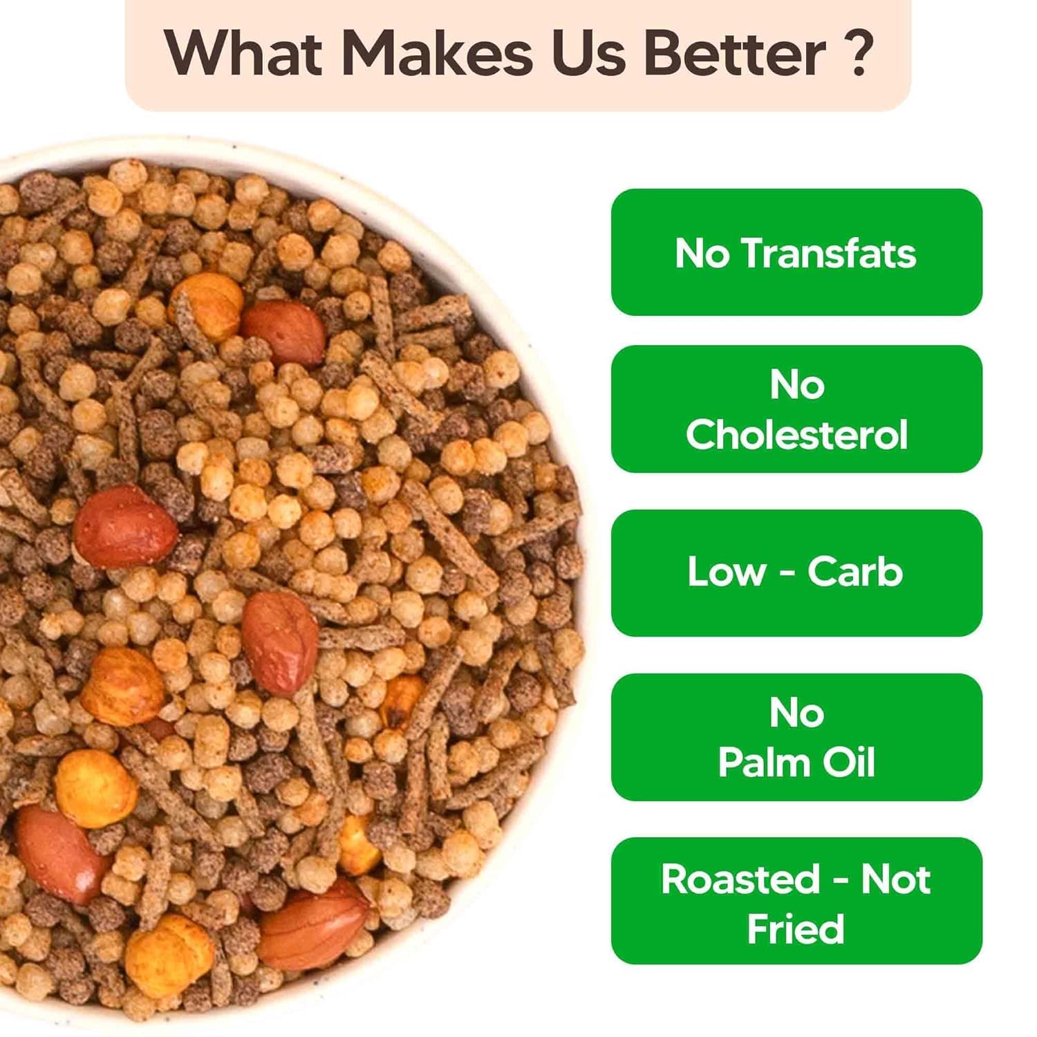 Eat Better Co – Millet Namkeen Combo – Four Flavours – Desi Masala, Mango Achari, Pudina Punch and Chilli Garlic – 4 * 32 grams - Healthy Snacks for Adults Combo 128gm 1