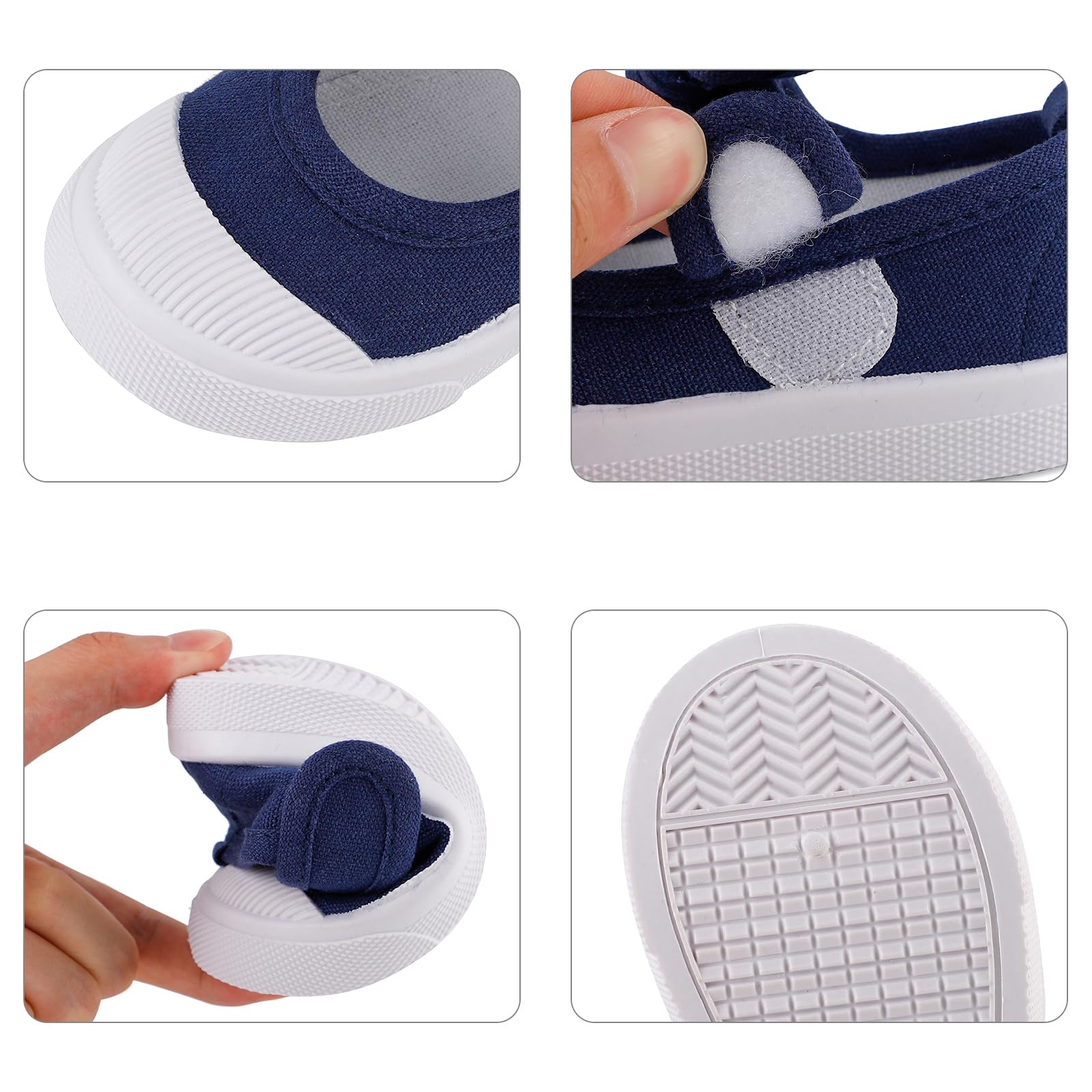 LACOFIA Chaussures Mary Jane Classiques Bowknot en Toile pour Fille Chaussures d'école pour Enfants