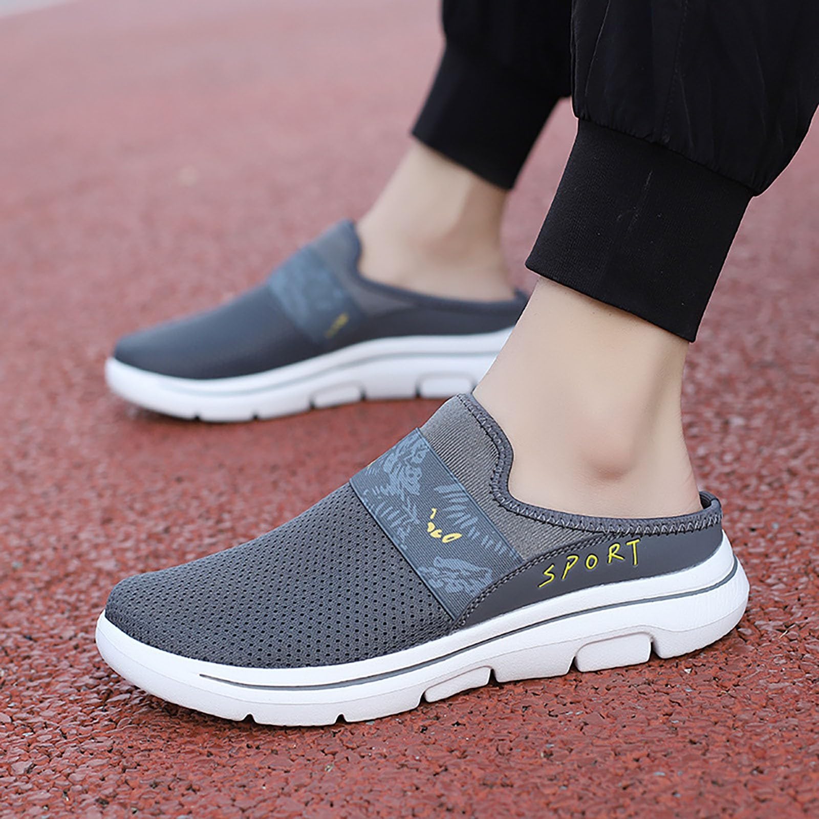 Easy Zapatos Mujer Zapatos Transpirables Tejidos para Caminar en Zapatos de Espuma Soporte Arco Manos In-Sneakers Mujer Zapatos Negro