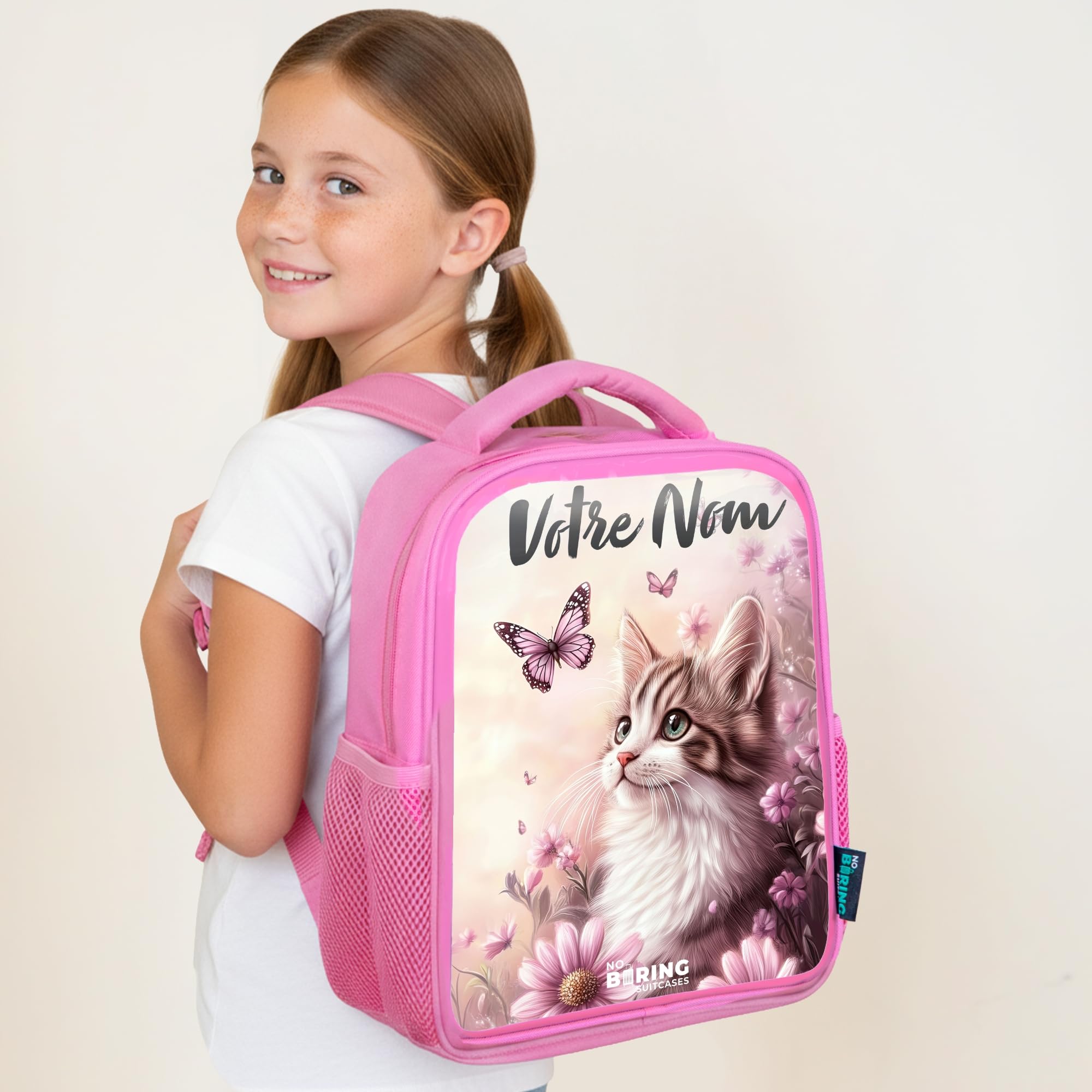 NoBoringSuitcases© Zaino Per Bambini Zaini Scolastici Rosa | 8L - Bambina Backpack Piccolo Zainetto School Bag La Scuola Leggero Asilo Bimbo Adolescente