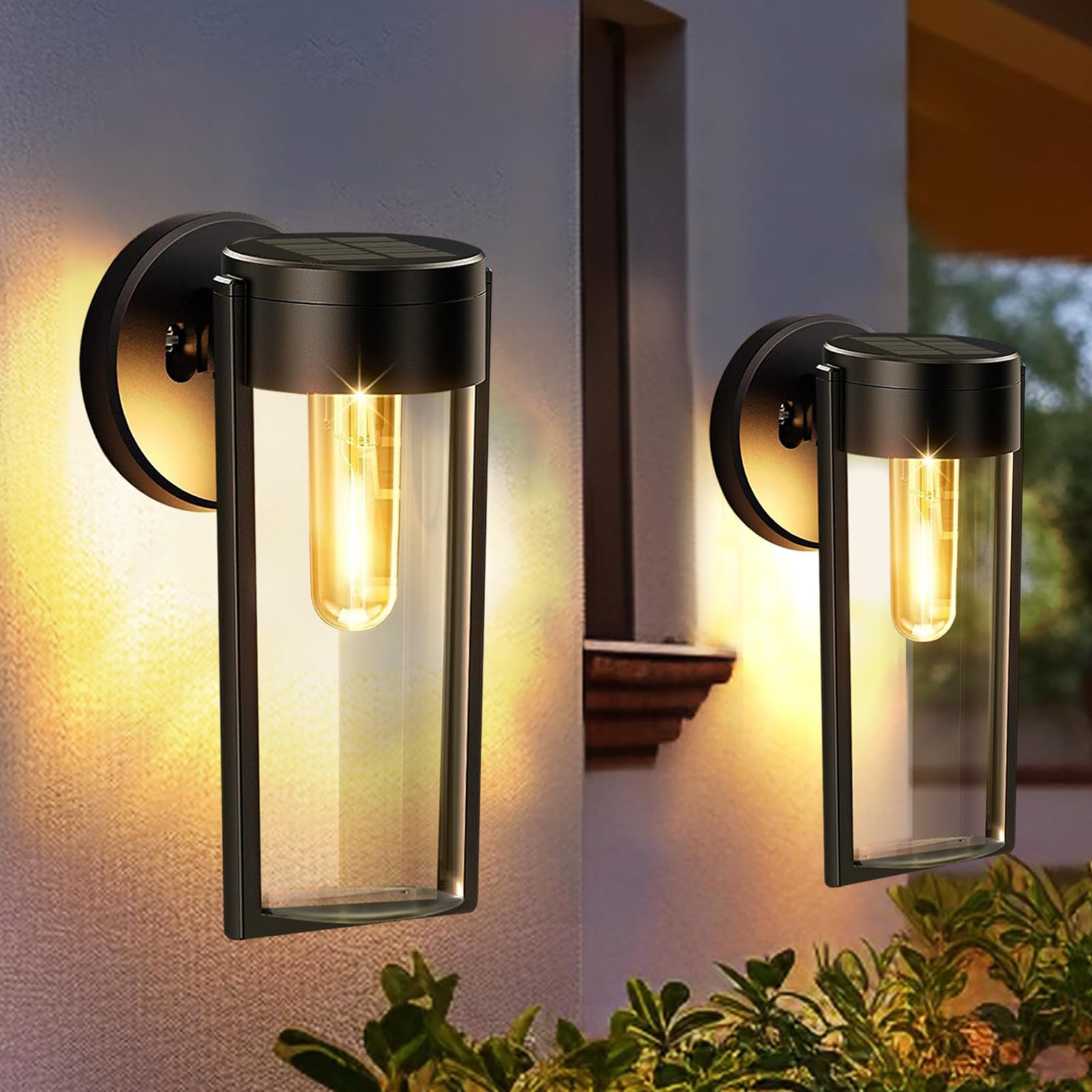 Farolillo Solar Para Exterior, 2 Unidades, IP65, Resistente Al Agua, De Metal, Para Exteriores, Para Jardín, Decoración De Jardín, Görvitor, LED, Luz Blanca Cálida, Lámpara Solar Para Exteriores
