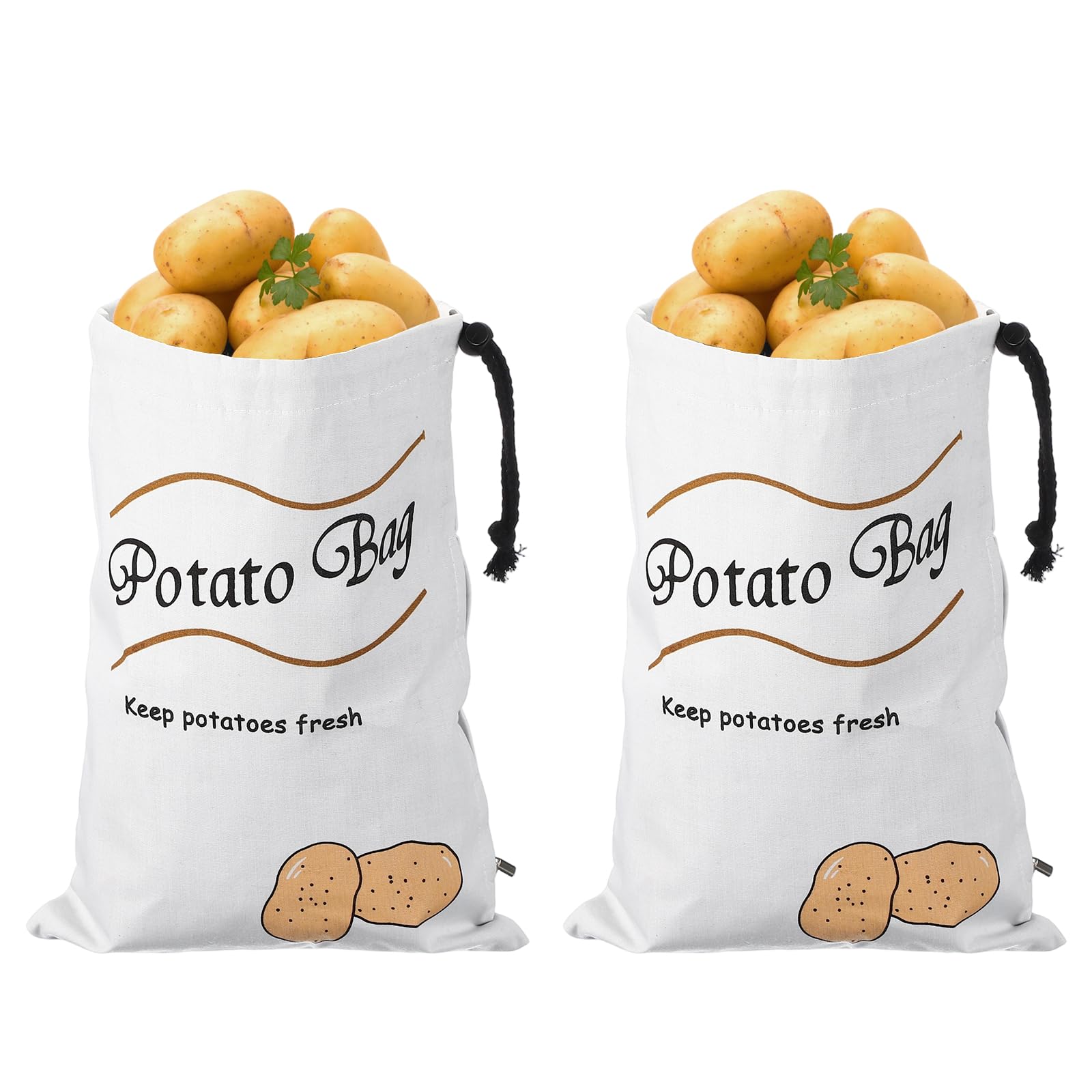Sac de rangement pommes de terre pour cuisine propre et ordonnée