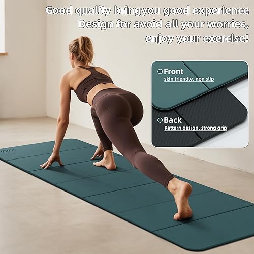 Miniatura 4 de Tapete de yoga plegable extra grueso de 0.32 pulgadas, material POE ecológico, tapete de fitness de diseño antideslizante, tapetes de entrenamiento